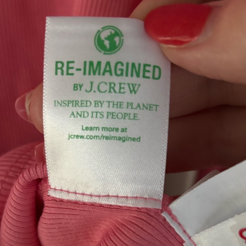 J. Crew Women’s XXL Pink Ribbed Mock Turtleneck Top Long Sleeve Stretch NWT - Picture 9 of 12
